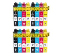 Cartouche d'encre T0711 pour imprimante Epson,pour SX110 SXgem SX218 SX400 SXconférence SX410 SX415 SX510W SX515W DX7400 - Type 4SET