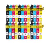 Cartouche d'encre T0711 pour imprimante Epson,pour SX110 SXgem SX218 SX400 SXconférence SX410 SX415 SX510W SX515W DX7400 - Type 6SET