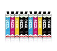 Cartouche d'encre T603XL Compatible avec T603 T603XL Compatible avec imprimantes Workforce WF2810DWF WF2830DWF WF2835DWF WF2850DWF(10PCS)