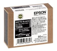 Cartouche d'encre traceur EPSON T5808 Pour imprimante 3800/3880 Noir mat - 80 ml