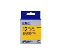 Cartouche D'Étiquette Epson Pastel LK-4YBP Noir/Jaune 12mm (9m) C53S654008