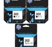 Cartouche d'impression originale HP F6U66AE + F6U65AE / 302 multipack