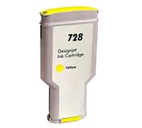 Cartouche d'imprimante 728 Compatible avec HP DesignJet F9J67A/F9J66A/F9J65A/T830/T730(Yellow 130ml)