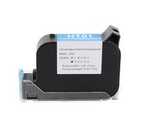 Cartouche d'imprimante, Cartouche d'encre pour imprimante à Jet d'encre Portable ABS 42 ML Clair 12,7 mm Robuste léger pour Le Remplacement du Bois(Le Noir)