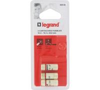 Cartouche domestique à voyant Legrand - Avec témoin de fusion - Intensité 16 A - Vendu par 3
