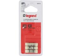 Cartouche domestique à voyant Legrand - Avec témoin de fusion - Intensité 16 A - Vendu par 3