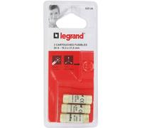 Cartouche domestique à voyant Legrand - Avec témoin de fusion - Intensité 20 A - Vendu par 3