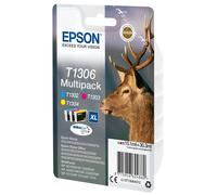 Epson Stag Multipack "Cerf" (T1306) - Encre DURABrite Ultra C, M, J (XL)