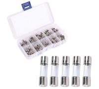 Cartouche en Verre Fusible, Kit D'assortiment de Fusibles de Tube de Voiture, Fusion Rapide, 0.25A, 0.5A, 1A, 2A, 3A, 5A, 8A, 10A, 15A, 20A, 100 Pièces