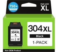 Cartouche Encre 304 XL Noir,304XL Remplacement pour Cartouche HP 304 Noir,Cartouche Imprimante 304 XL pour DeskJet 3720 2600 Envy 5030 5032 DeskJet 3750 3760 2630 3735 2622 3762 3730
