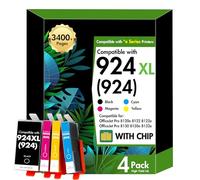 Cartouche Encre 924 XL 924XL 8122e 8132e pour HP 924 Pack de 4 Cartouches