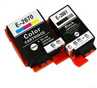 Cartouche Encre Compatible Pack de 2 Epson 266 Noir et 267 Couleur Série Globe - pour Imprimantes Epson WF-100 W et WF-110 W