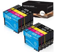 Cartouche encre Epson 502 xl Compatible pour imprimante Workforce WF-2860 - Pack de 10