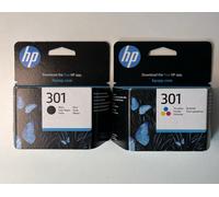 HP 301 pack de 2 cartouches d'encre noir/trois couleurs authentiques