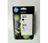 HP 301 pack de 2 cartouches d'encre noir/trois couleurs authentiques