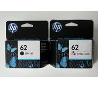 HP 62 pack de 2 cartouches authentiques d'encre noire / trois couleurs