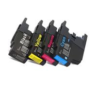 Cartouche Encre LC12 LC17 LC40 LC71 LC73 LC75 LC400 LC1220 LC1240 LC1280 Utiliser avec MFC-J6910CDW J6710CDW J840N J280W(1Set 4Color)