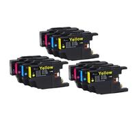 Cartouche Encre LC12 LC17 LC40 LC71 LC73 LC75 LC400 LC1220 LC1240 LC1280 Utiliser avec MFC-J6910CDW J6710CDW J840N J280W(3Set 12PCS)