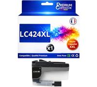 Cartouche Encre LC424BK LC424 LC 424 Compatible pour Brother Noir Haute capacité avec Puce 750 Pages