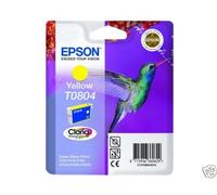 CARTOUCHE EPSON T0804 JAUNE / oiseau colibri pas noir cyan magenta rouge bleu