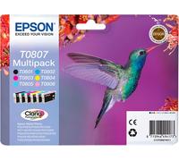 Cartouche Epson T0807 Colibri' Originale Multipack Format Standard 6 Couleurs