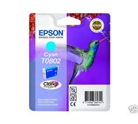 CARTOUCHE EPSONT0802 CYAN / oiseau colibri bleu pas noir njaune cyan magenta
