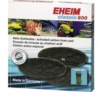 Cartouche filtrante EHEIM mousse de carbone fine Classic 600 3 pcs
