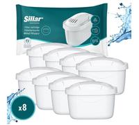 Cartouche filtrante - SILLAR - cartouche pour- Lot of 8 - Remplacement pour Brita Maxtra, Style, Merella Cool, Mavea Elemari