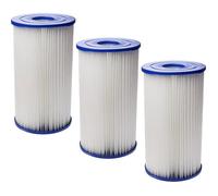 Cartouche filtre piscine - PZCC - Intex 59905e Type B - Filtration 20 microns - Compatible Intex - 3-pack
