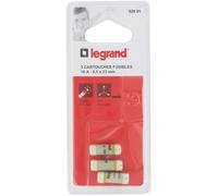 Cartouche fusible cylindrique 10A avec voyant - LEGRAND - Lot de 3