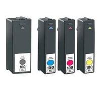 Cartouche jet d'encre compatible LEXMARK 100 XL PACK B,C,M,y