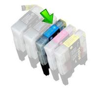 Cartouche LC 1240 Cyan Compatible pour Brother J525W J925DW J430W J6510DW, J6910DW LC1240, capacité : 10 ML