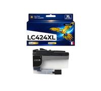 Cartouche LC424BK LC424 LC 424 compatible pour Brother Noir Haute capacité avec puce 750 pages