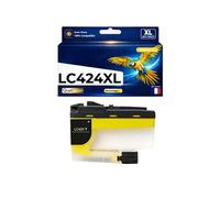 Cartouche LC424Y LC424 Y compatible pour Brother DCP J1200W Jaune Haute capacité avec puce 750 pages
