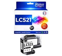 Cartouche LC521BK Compatible pour Brother Noir 500 Pages