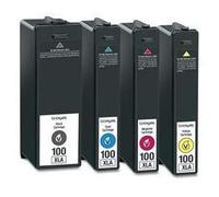 Cartouche Lexmark 100XL Magenta Compatible pour Lexmark 205 705 805 905 305 405 505 605 14N1070E, capacité : 12 ML