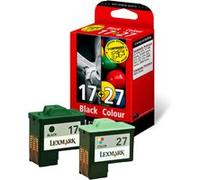 Cartouche Lexmark No 17 + No 27 (10N0017 + 10N0027) - Pack de 2 cartouches d'encre à usage modéré Couleur G