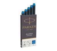 Parker Quink Washable Ink Cartridge 5 Units Bleu