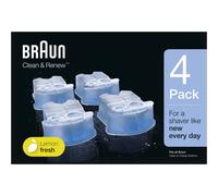 Braun Cartouches De Recharge Clean & Renew CCR, Nettoyant Pour Rasoir Pack De 4
