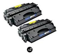 Cartouche Noir CE505X 05X compatible pour HP LaserJet P2055D P2055DN P2055X (Noir,Lot de 2) Noir