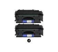 Cartouche Noir CF280X 80X compatible pour HP LaserJet Pro 400 M401a M401d, Lot de 2