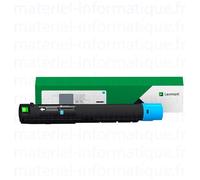 Cartouche originale de toner cyan 22000 pages Lexmark pour CX942, CX943, CX944 - 83D0HC0