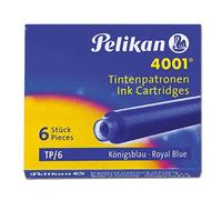 Cartouche pelikan courte standard bleu effaçable étui 6 unités