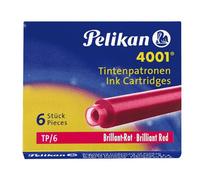 Cartouche pelikan courte standard rouge étui 6 unités