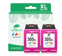 Cartouche pour HP 305 XL DeskJet 2800e Series 2820e 4220e 2810e 2700e 2720e 2821e 2822e 2823e 4222e 4130e 4122e Envy 6032e 6420e 6020e 6432e Cartouche d'encre HP 305 Couleur Encre pour HP 305 305XL