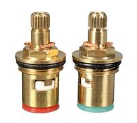 Cartouche pour mitigeur Lot de 2 cartouches robinet 1/2" for mélangeur d'eau, intérieur, disque, quart tour