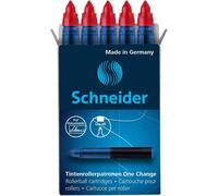 Cartouche Pour Stylo Roller One Change (Indélébile,Non Effaçable) Lot De 5,Rouge