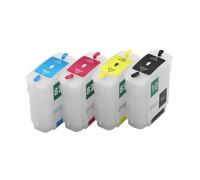 Cartouche Rechargeable 1/2 Compatible avec HP 10 82 avec Puce | For impression grand format, conception réutilisable, avec puce, HP10 HP82, remplissage d'encre facile(1set)
