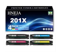 Cartouche Toner 201X, Cartouches Toner Compatibles CF400X CF401X CF403X CF402X pour HP M252dw M277dw M252n M274n M277n Imprimantes,4 Colors-1 Pack