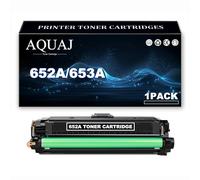 Cartouche Toner 652A 653A, Cartouches Toner Compatibles CF320A CF321A CF322A CF323A pour HP M680z M680f M680dn Imprimantes,Black-1 Pack
